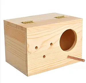 Natural Breeding Box for Medium Size Birds (Parrots, Cockatiels etc) with Perch Attached