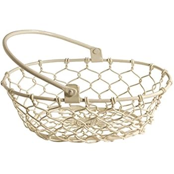 French Kitchen Collection Hängekörbchen, klein, Elfenbeinfarben: Amazon