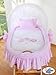 My Sweet Baby A Little Owls Wicker Crib Moses Basket (Pink)