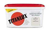 No huele. No salpica. Titan - Titanlux Pintura Plástica Covertura Total 4L Gama de Colores (1001 Blanco Roto)