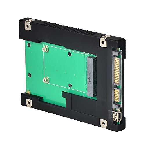 ELUTENG mSATA Adapter 2 in 1 mSATA zu 2,5″ SATA SSD Gehäuse Super Speed 6 Gbit/s mSATA auf mini USB Adapter Konverter für 27mm / 50mm / 70mm mSATA Festplatten Gehäuse - 5