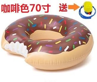Inflatable, Bathing, Bathing,New Swimming Ring, Doughnut Lifesaving Ring, Floating Drainage, Toy Armpit Swimming Suit And Thickening Circle Adult,70 Inches Of Coffee