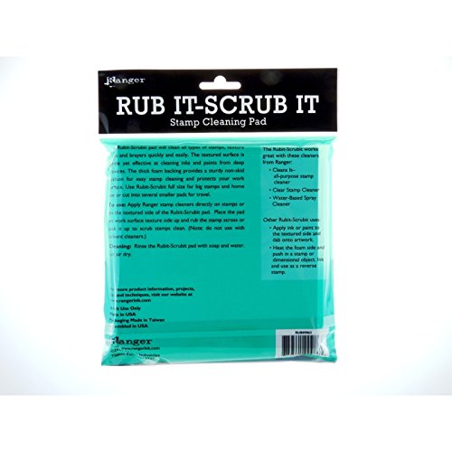 6″ Square Inkssentials Rub-It Scrub-It Rubber Stamp Cleaning Pad RUB09863 - 2