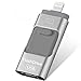 Produktbild 64 GB USB Stick Speicherstick für Apple iPhone iPad iPod Memory stick, 3 in 1 Flash Laufwerk Drive für Android PC Laptop(64GB Grau)