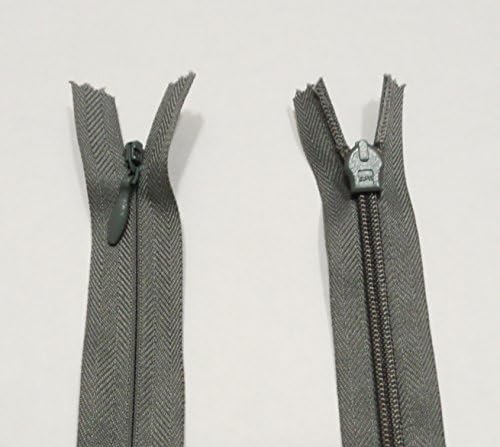 Opti 22" / 56cms Grey Concealed Invisible Zip (equivalent to YKK)