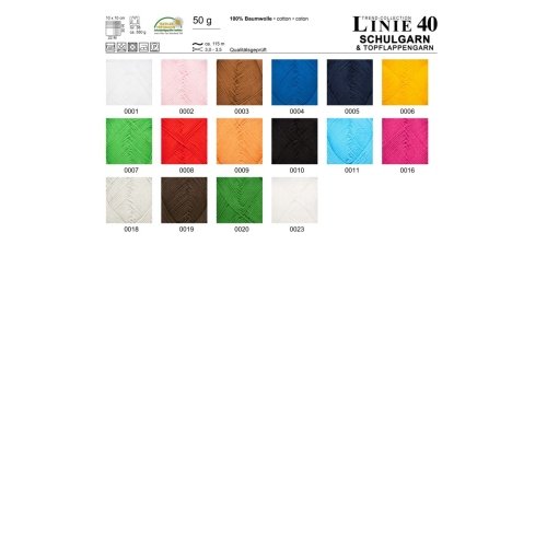 ONline LINIE 40 SCHULGARN 0008 115 m 50 g 0008 115 m 100% Baumwolle - 2