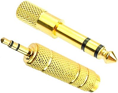 YIAN Conversion Port Guitar Lead 6.35 mm 1/4 Inch Male to 3.5 mm Female + 3.5 mm Male to 6.35 mm Female