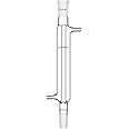 Labasics Borosilicate Glass Liebig Condenser with 24/40 Joint 200mm Jacket Length Lab Glass Condenser