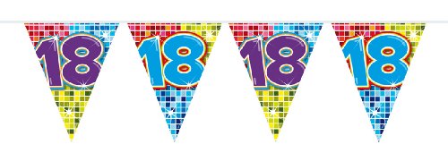 54-teiliges Partydeko Set * ZAHL 18 * für Geburtstag oder 18. Geburtstag mit Girlande, Rotorspiralen, Luftschlangen und vielen Luftballons von CARPETA® - 3
