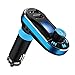 Produktbild BT66 Bluetooth Car Kit Freisprecheinrichtung Bluetooth-MP3-Player FM-Transmitter 2 USB-KFZ-Ladegerät für iPhone SE 6s 6s Plus-iPhone 6 6 Plus, Samsung Galaxy S6 S6 Edage S7 S7 Edage, iPad, usw.(Blau)