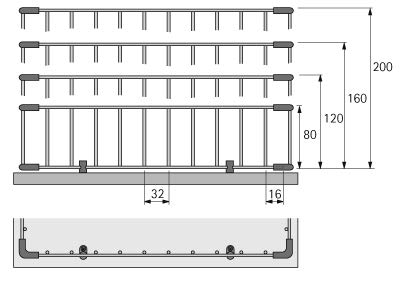 Preisvergleich Produktbild Umrandungsgitter, 2100 mm, 120 mm