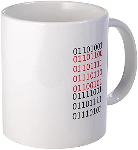 Modern Coffee Mugs for Girlfriend Christmas Presents Motivational I Love You In Binary Code Mug Cup Funny Ceramic Cup 11oz Mugs Gifts