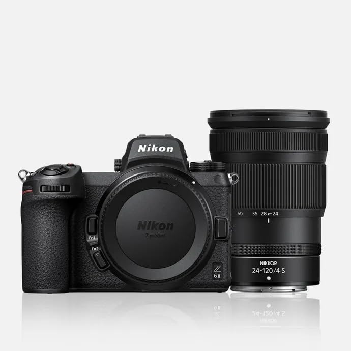 Nikon Camera Z 6II + NIKKOR Z 24-120mm F/4 S Lens with Additional Battery, Optical Zoom, Black - High-Performance Photography