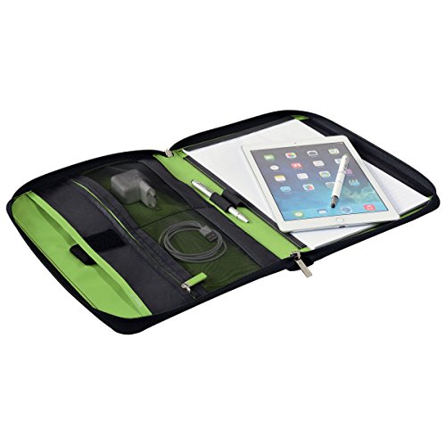 Leitz  Organisationsmappe f  r 10 Zoll Tablet  A4 Notizblock oder Notizbuch  Smart Traveller  Polyester Metall  Complete  Schwarz  62250095