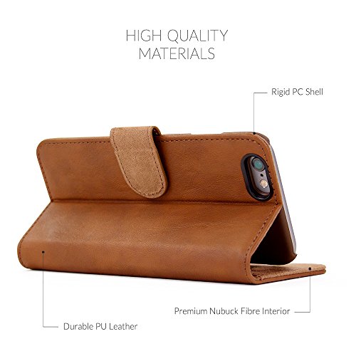 Snugg Funda iPhone 6s  8482  - Carcasa Marr  n De Cuero  PU  con Tapa Y Una Garant  a De por Vida para Apple iPhone 6s