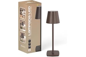 SMART-J Lampada Led da Tavolo Ricaricabile con Sensore Touch Easy Color Plus 3 diverse modalità di luce ricarica USB fino a 9 ore di Autonomia 4000 mha (Coffee Gold)