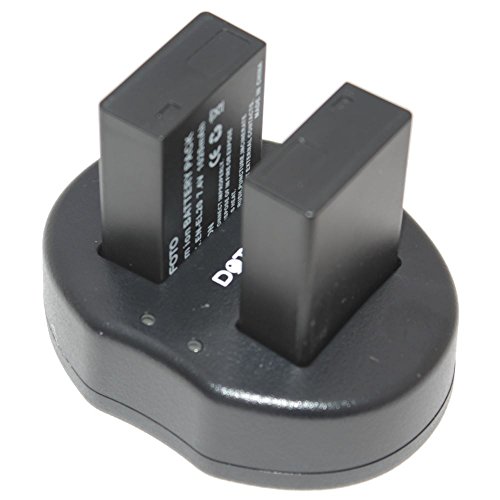 Dot Foto Remplacement Nikon EN-EL20  EN-EL20a Batterie  x2  et petit double USB chargeur pour Nikon 1 Series J1  J2  J3  S1  AW1   Nikon Coolpix A   Blackmagic Pocket Cinema Camera