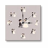 YaYa cafe Wedding Gifts Cute Wedding Story Canvas Wall Clock - 15x15 inches