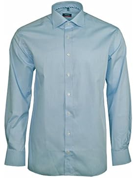 Eterna Herrenhemd Langarm Baumwoll Hemd Baumwollhemd Herren Business Hemden Modern Fit Blau