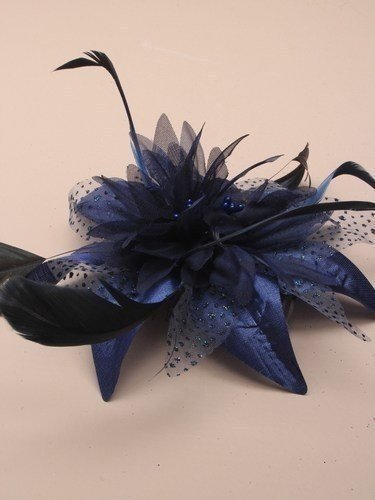 Allsorts® Navy Blue Feather Comb Fascinator Ladies Day Royal Ascot Weddings