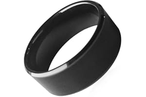 Hecere RFID rewritable Dual Frequency in One 125khz t5577 & 13.56mhz CUID Noir Ceramics Smart Finger Ring Wear pour Hommes ou Femmes（CUID + t5577 Chip 21mm）