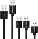 Micro USB Cable RAVPower [5-Pack] in Assorted Lengths (1ft, 3ft X2, 6ft, & 10ft) High Speed USB 2.0 A Male to Micro B Sync and Charge Cables for Android Smartphones, PS4 Controller, Battery Pack and More -Black