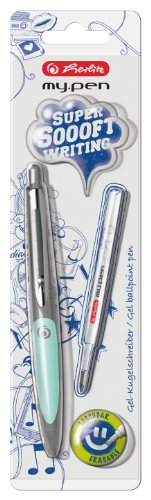 Herlitz 11370103 Gel Kugelschreiber my pen, grau/minze - 3
