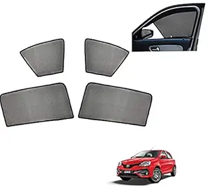 Auto Addict Car Half Magnetic Sunshade Curtain (Side Windows,4 Pcs) for Toyota Etios Liva