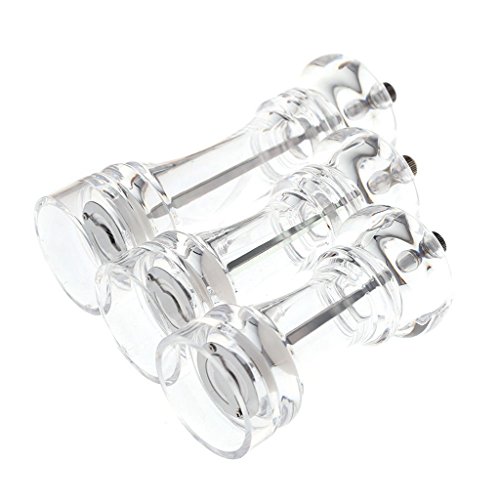 Verstellbare Edelstahl Acryl Pfeffermühle Gewürzmühle Salzstreuer Mühle – Rose Red, 7 Inch - 6