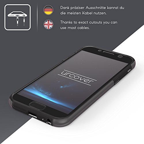 UrcoverÂ® Samsung Galaxy A3 (2017) HÃ¼lle | 360 Grad Case Schutz-hÃ¼lle in Schwarz | ohne Punktmatrix | Handy-Cover Rundum ultra slim Case dÃ¼nn Schale | Smartphone ZuberhÃ¶r Tasche SchutzhÃ¼lle fÃ¼r Galaxy A3 2017