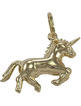 Sayers London 9 Karat Gelbgold Hohl Einhorn Charm