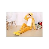 OCHENTA Damen Kostüm Schlafanzug Nachtwäsche Cosplay Tier Pyjama Karneval Halloween mit Kapuze festival Bär XL(Körpergröße 173-176cm) - 