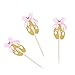 Produktbild 24 Stück Gold Glitzer Ballett Hausschuhe Cupcake Toppers Kinder Geburtstag Party Baby Party Dekoration