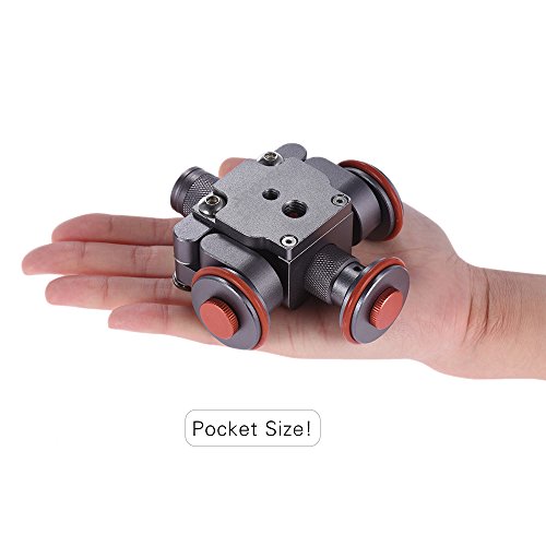 Andoer motoris     lectrique 3 roues vid  o poulie voiture Dolly Rolling Slider Skater pour Canon Nikon Sony cam  ra cam  scope pour iPhone 7 7plus 6 6 s Samsung Huawei Smartphone