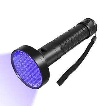 UV Black Light Flashlight - Super Bright 100 LED Blacklight Flashlights for Pet Dog Cat Urine Detection, Scorpion, Bed Bug, Resin Curing Handheld UV Flashlight