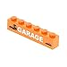 Produktbild 1 x Lego System Stein orange 1 x 6 Sticker mit Garagen LKW Auto Werkstatt Set 7642 3009pb118