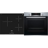 Bosch (HEA5784S1 + NXX675CB1E) Electrodomésticos de cocina Horno de placa  de inducción Aparato de cocina - Conjuntos de juegos (placa de inducción,  vidrio y cerámica, negro, 3300 W, táctil, 60,6 cm) :