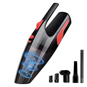 GZQNAN Portable Handheld Car Vacuum Cleaner | Multipurpose Wet and Dry Car Vacuum Cleaner for Home and Car Cleaning (Red+Black)