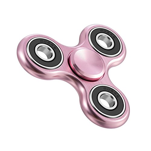 Fidget Spinner Toy,YOUFAN Metal Hand Spinner Stress Reliever Focus Desk Toy for EDC, ADD, ADHD, Autism.For Adults & Kids (Pink)