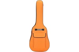 WEDHAPY Akustikgitarrenkoffer, Gitarrenkoffer, Gitarrentasche für 40/41 Zoll, 600D-Oxford-Stoff, verstellbare Gitarren-Gigbag, wasserdichter weicher Gitarrenrucksack mit Schulterfallengriff, große Kapazität