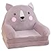 Produktbild WAYERTY Kindersessel, Kindersofa Cartoon Mädchen und Jungen Geburtstagsgeschenk Spielzeug Faul Polstermöbel Cute Baby Kleines Sofa Sitz Mini-Sessel Waschbar-Grau 50x40x45cm(20x16x18inch)