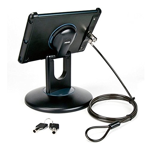 Aidata Tablet-Halterung mit abschließbarem Gehäuse als Diebstahlschutz in schwarz für iPad Air 1 und 2