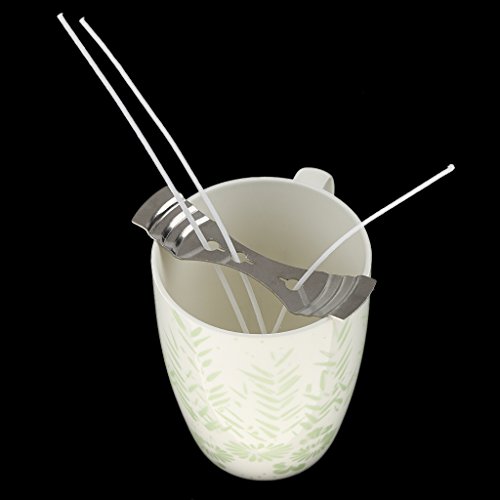 Gazechimp 5 Stück Dochthalter + 50 Stücke 20cm Gewachst Dochte Für Kerze Machen - 5