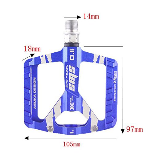upanbike MTB Road Bike Fahrrad 9/40,6 cm Triple Bearing Pedale Aluminium breitere Plattform - 2