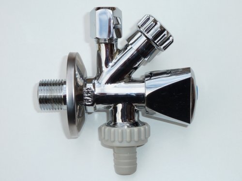 Kombi Eckventil 1/2" / 10 mm + Geräte Anschluss Ventil