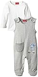 SALT AND PEPPER Baby Boys NB Playsuit On Tour 1/2 stripe Striped Crew Neck Long Sleeve Footies