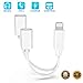 Price comparison product image Headphone Dongle Jack Adapter for iPhone Earphone Adapter Accessories [Audio+Charge+Volume Control+Call] Splitter for iPhone Xs Max/X/7/7 Plus/8/8 Plus Cable Audio Connector Adaptor Support All iOS