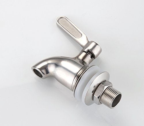 SUMERAIN 304 Edelstahl Wasserhahn Ersatz-Zapfhahn Bier Zapfhahn Auslaufhahn Getränkespender (16mm) - 7