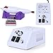 Elite99 220-240V 10W UK PLUG Fast Acrylic Electric Nail Drill Polishing Manicure Pedicure Buffing Nail Art Tool Kit File Bits White Machine DIY Salon Set