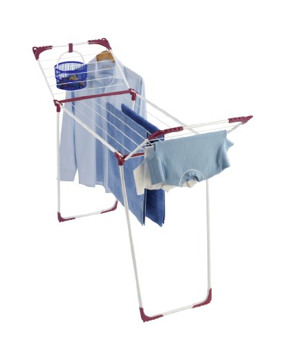WENKO 3774021100 Wäschetrockner Summer Dry - 13 m Trockenlänge, Metall, 153 x 76 x 46 cm, Weiß